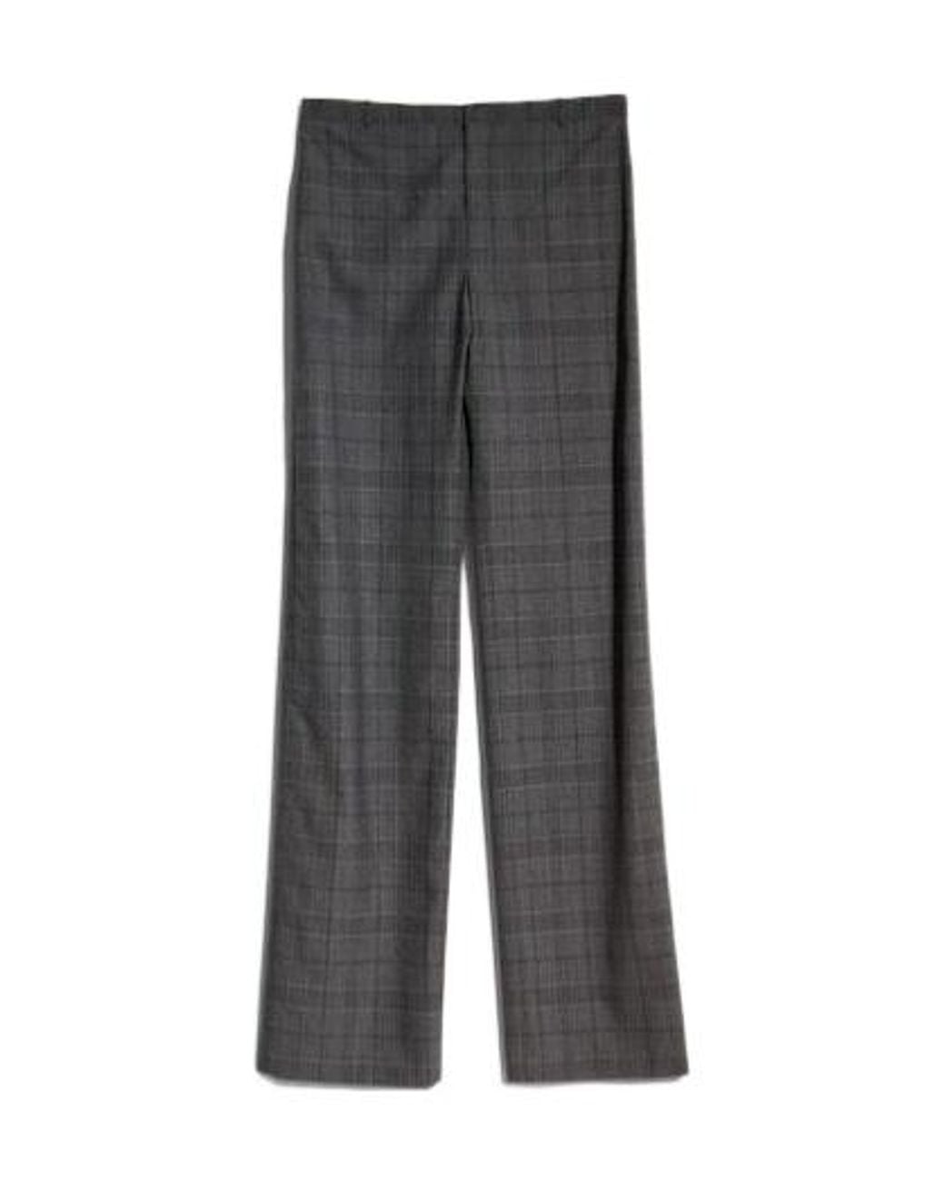 Gucci Gray Checked Fine Wool Pants