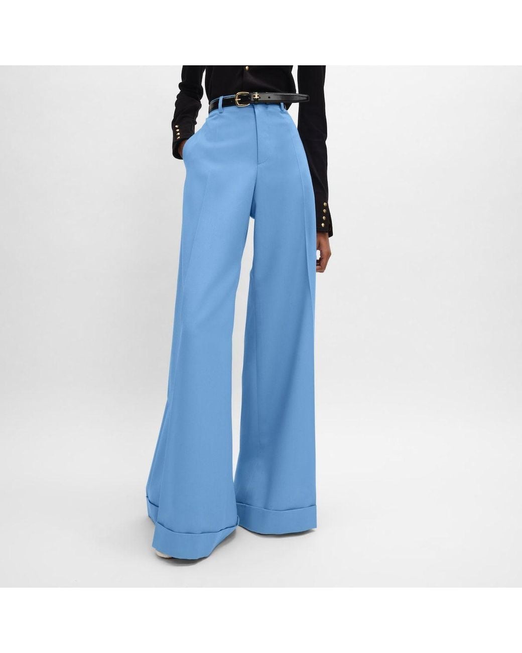 Céline Blue Long Docks Trousers