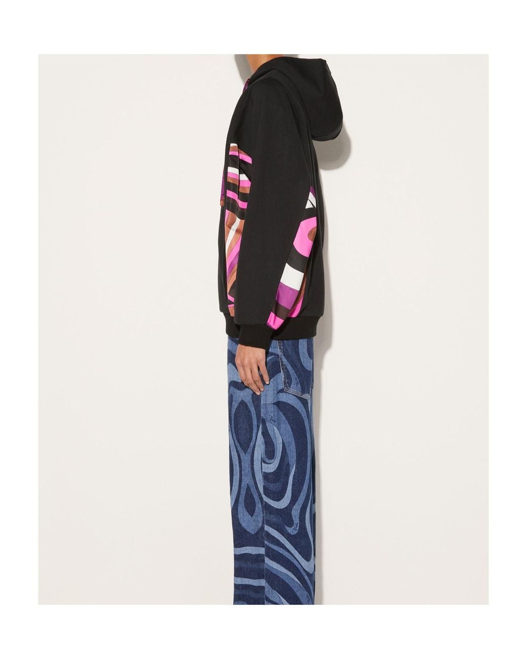Emilio Pucci Black Iride-Print Hoodie