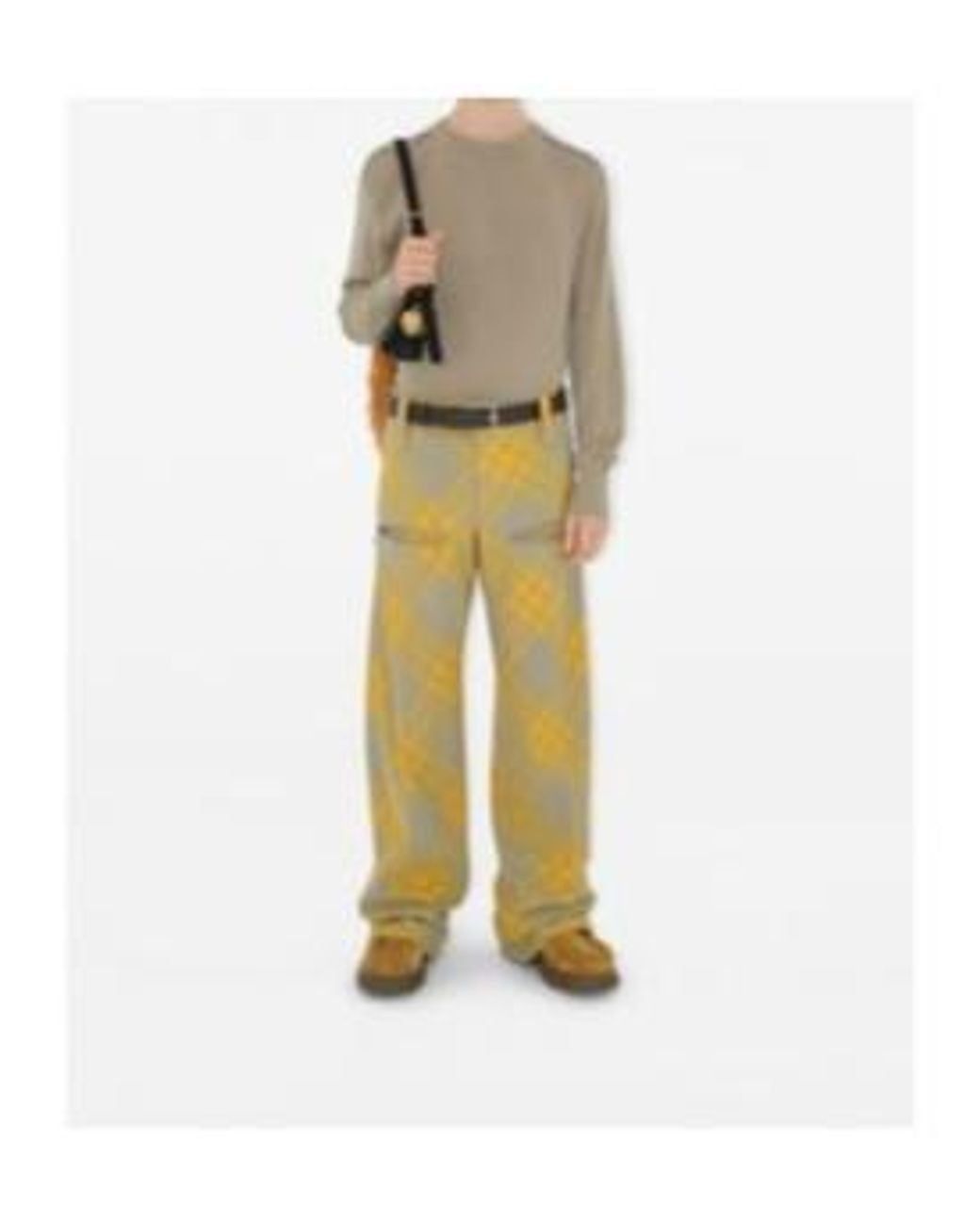 Burberry Natural Crew-Neck Wool Jumper for men