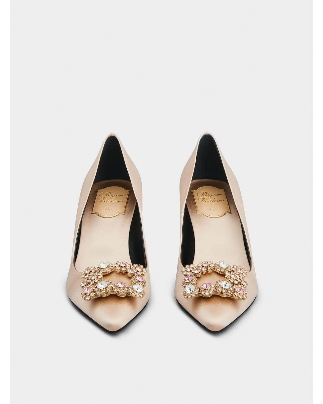 Roger Vivier Natural Efflorescence Embellished Pointed-Toe Pumps