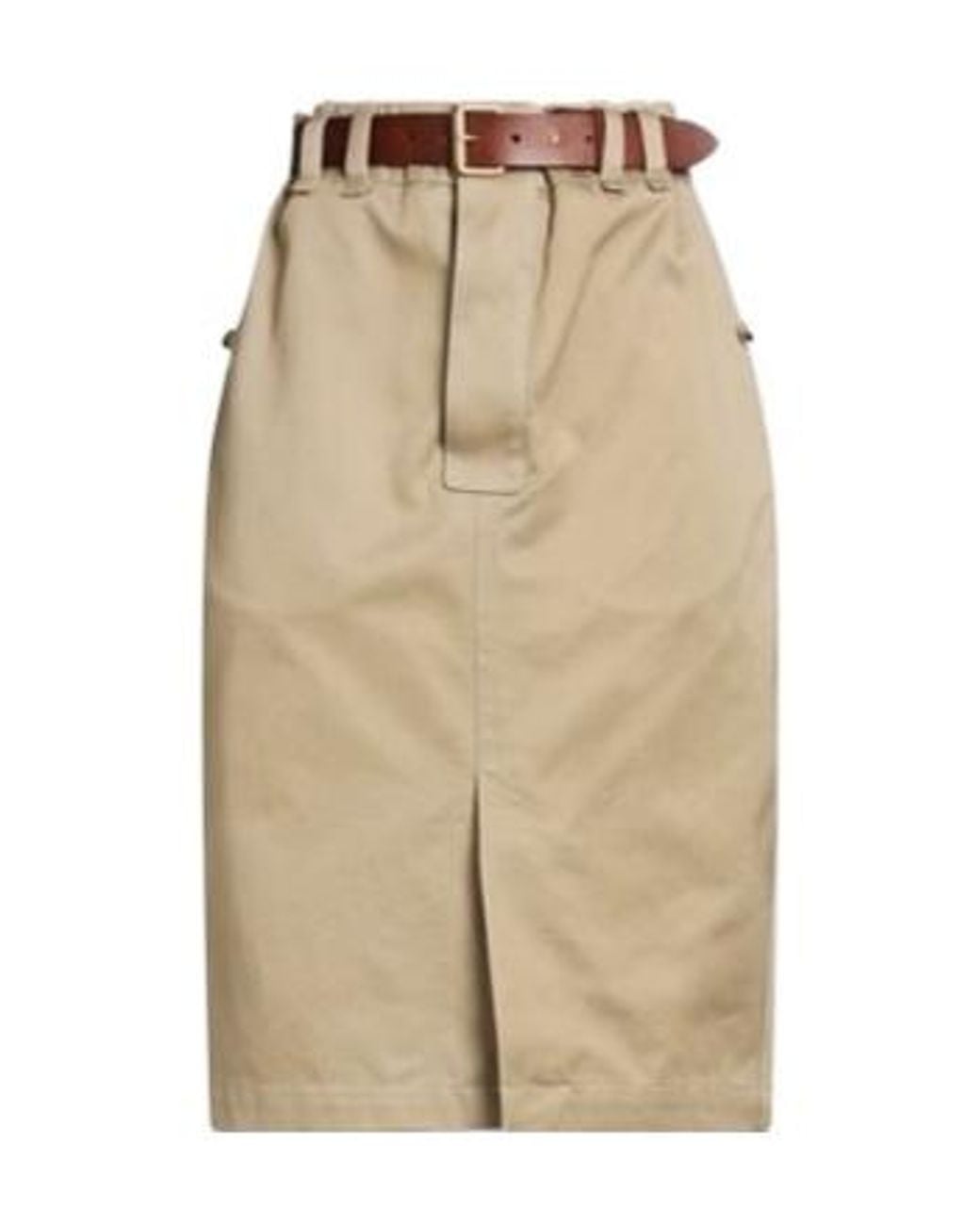 Saint Laurent Natural Solid Color Umbrella Skirt