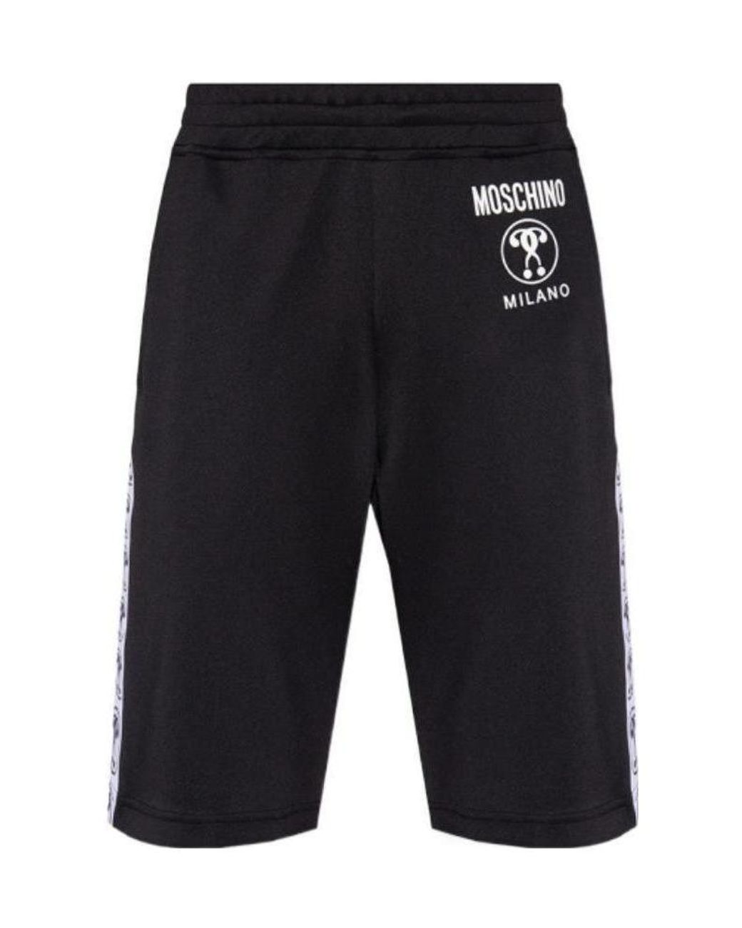 Moschino Blue Question Mark Bermuda Shorts for men