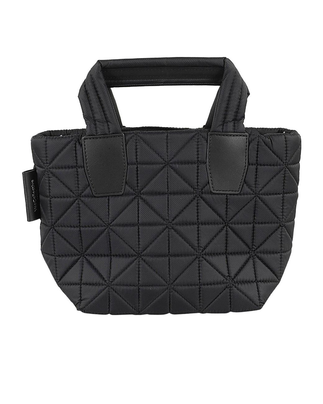 VEE COLLECTIVE Black Panelled-Design Tote Bag