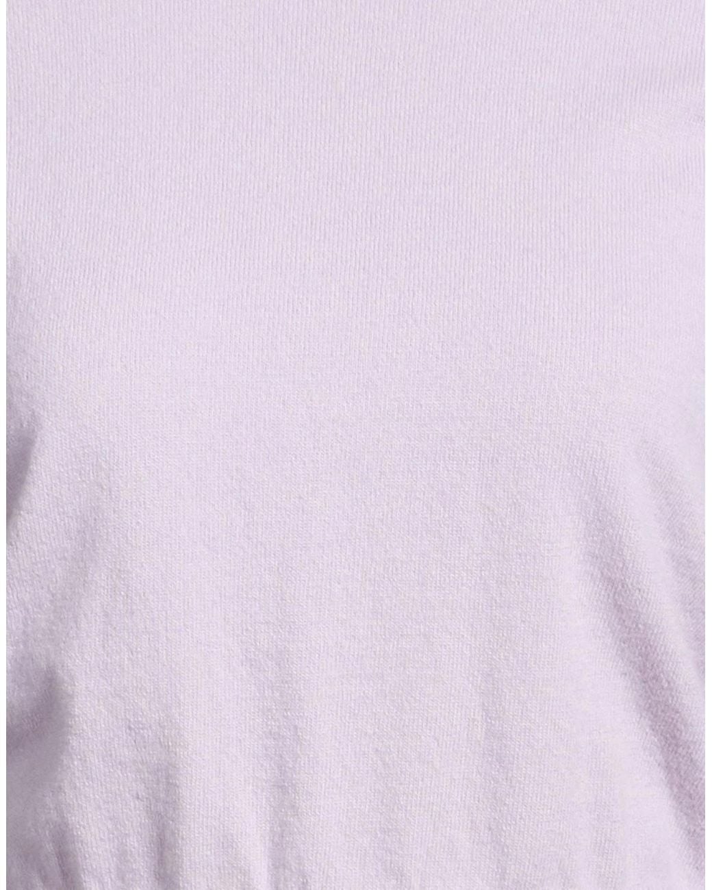 Maison Margiela Purple Solid-Color Short-Sleeve Knit Top