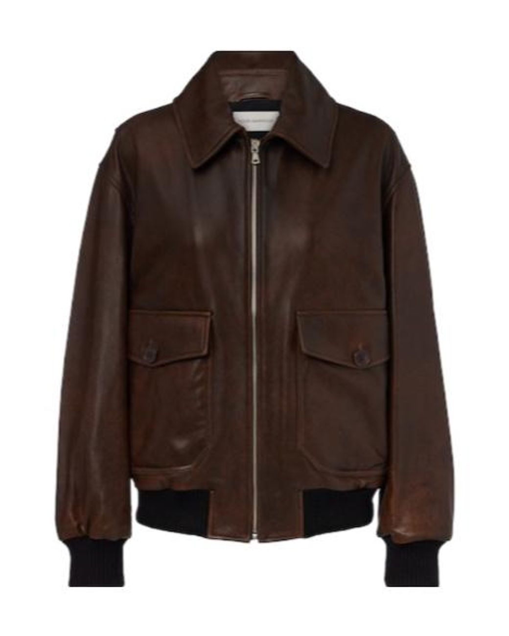 Nour Hammour Brown Anton Leather Blouson Jacket