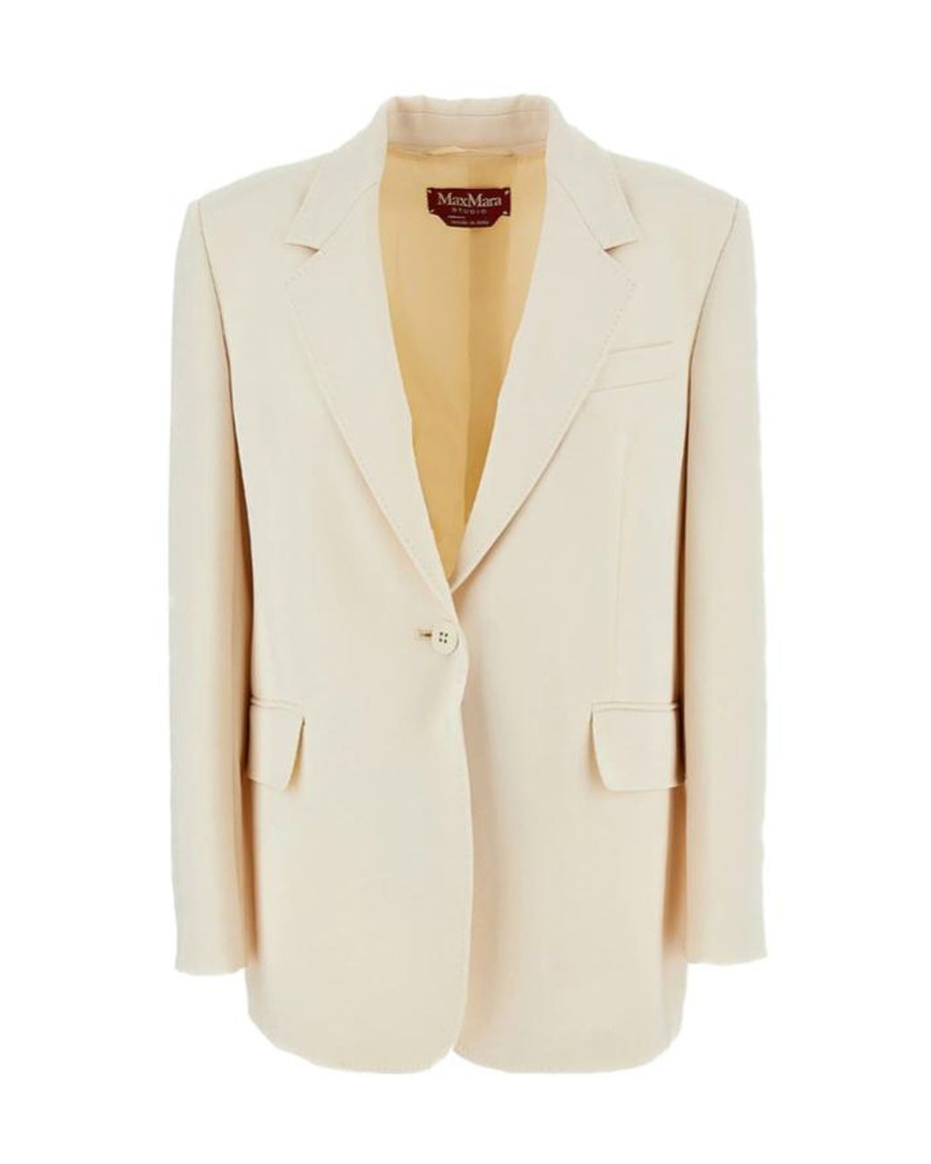 Max Mara White Long-Sleeved Suit Jacket