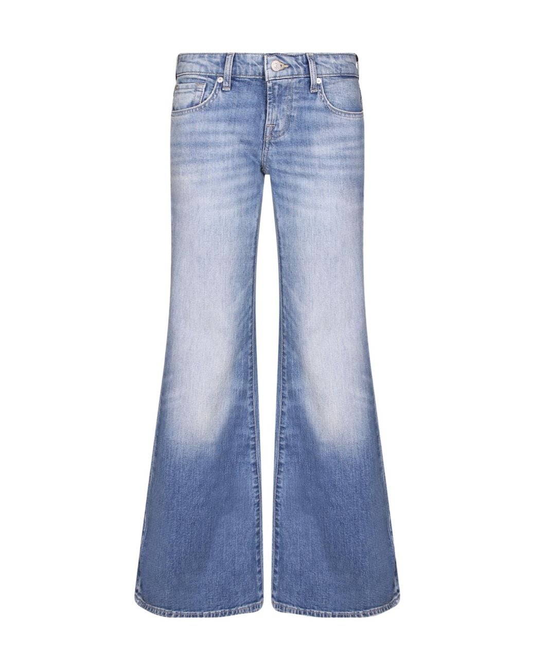 7 For All Mankind Blue Gradient Flare Jeans