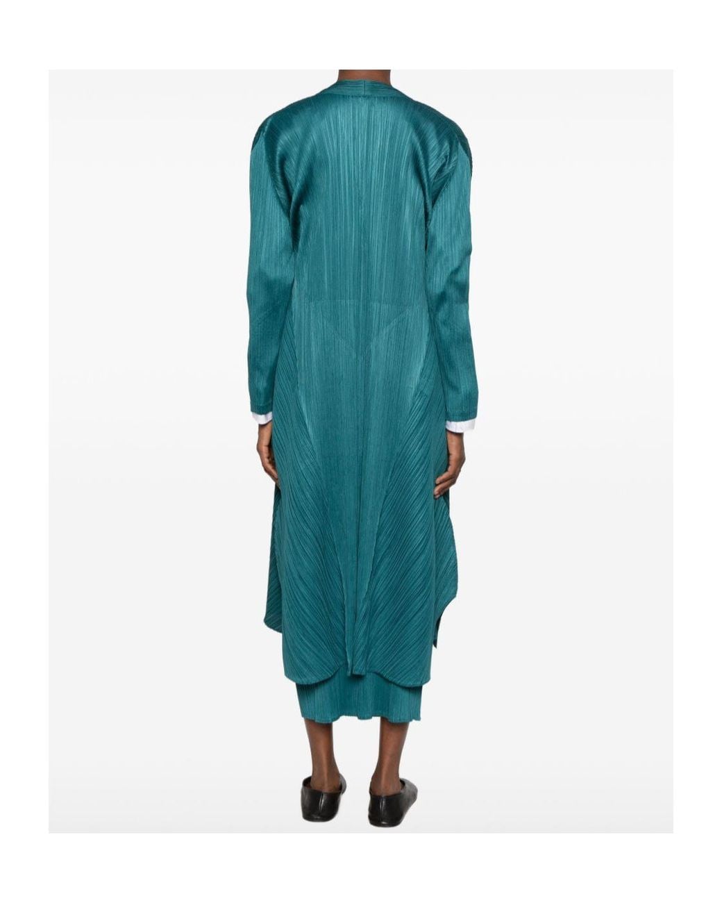 Pleats Please Issey Miyake Blue Pleated Casual Jacket