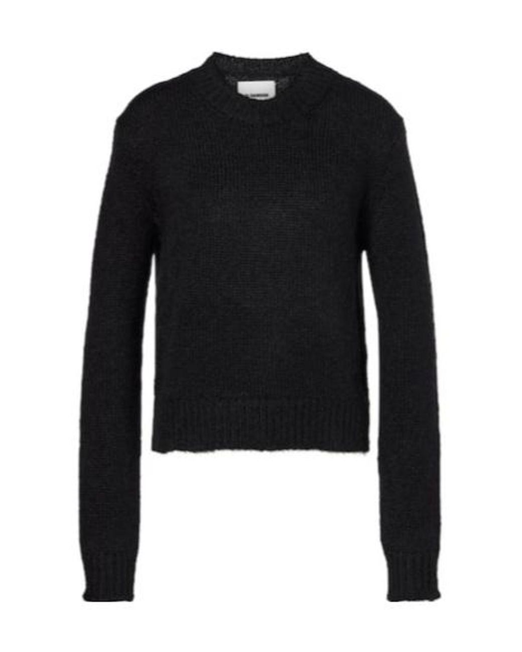 Jil Sander Black Wool-Blend Sweater