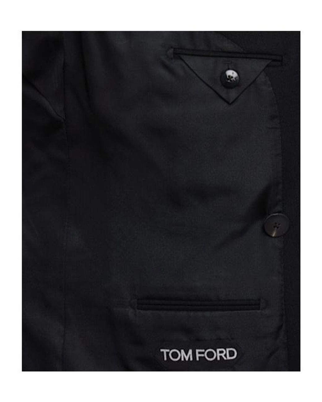 Tom Ford Black Double Breast Twill Jacket for men