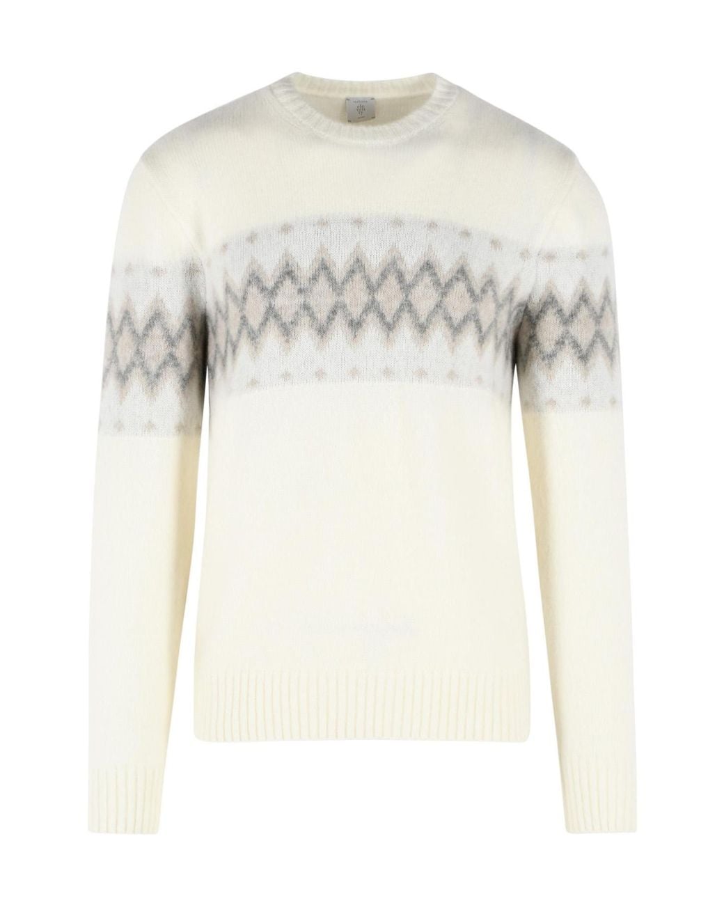 Eleventy White Long-Sleeved Knitwear for men