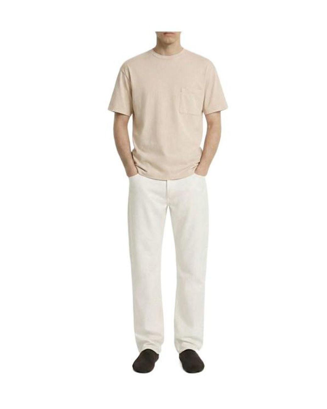 The Row White Niels Soft Cotton T-Shirt for men