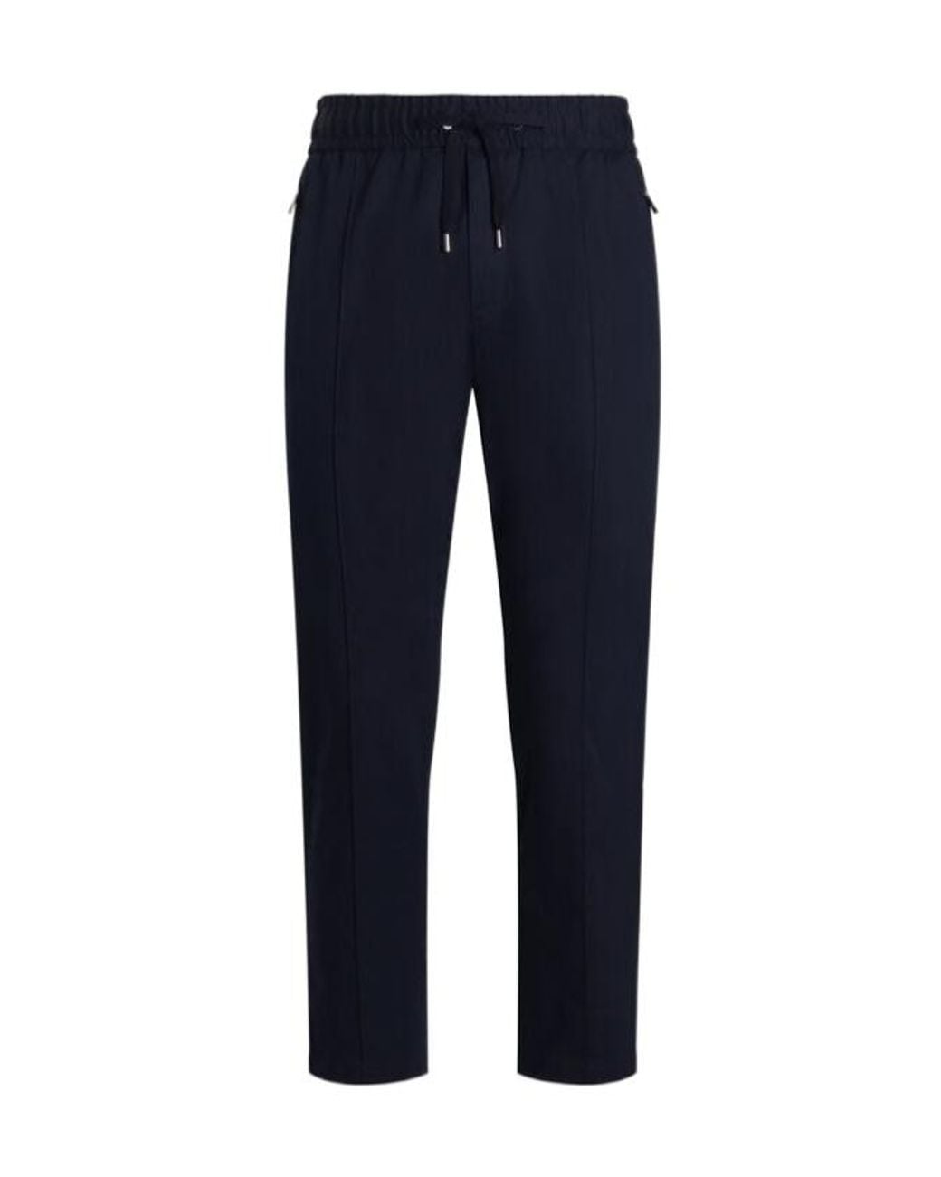 Dolce & Gabbana Blue Drawstring Elastic Waist Casual Pants for men