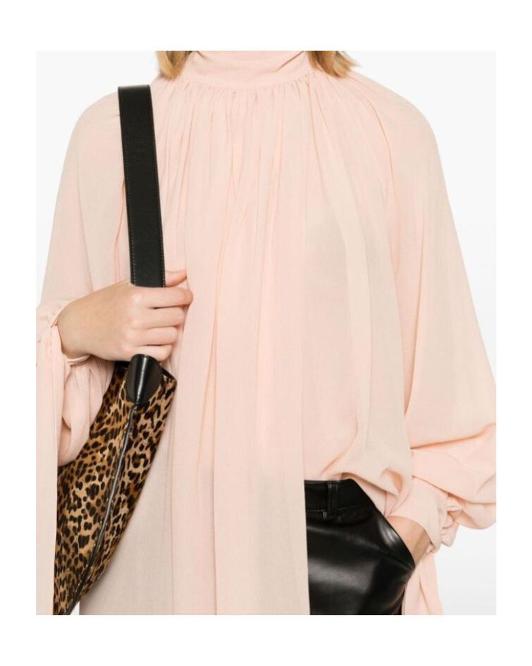 Chloé Pink Georgette Silk Blouse