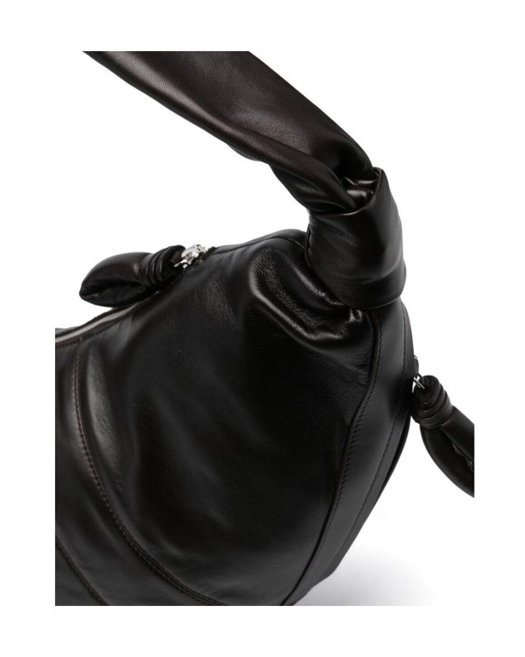 Lemaire Black Large Croissant Zipped Shoulder Bag for men