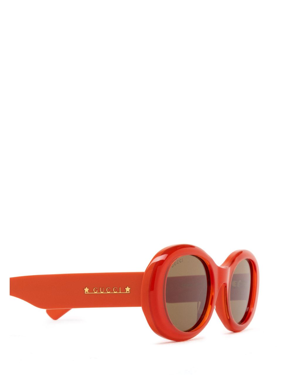 Gucci Orange Eyewear Oval Frame Sunglasses