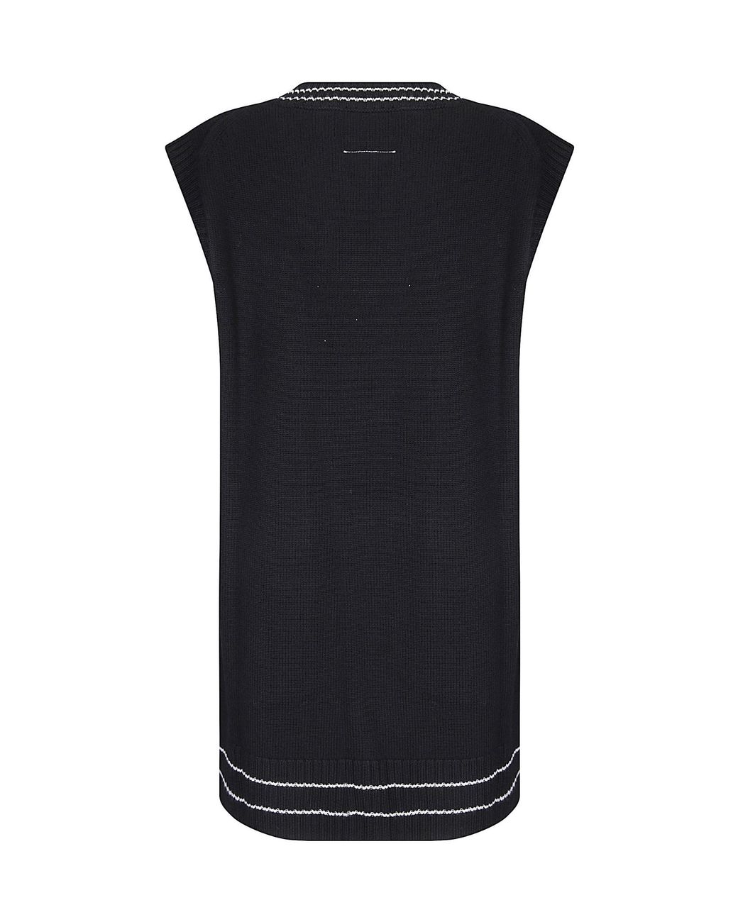 MM6 by Maison Margiela Black Knitted Dress