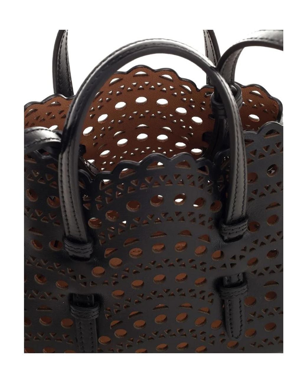 Alaïa Black Alaïa Mina 16 Small Top Handle Bag