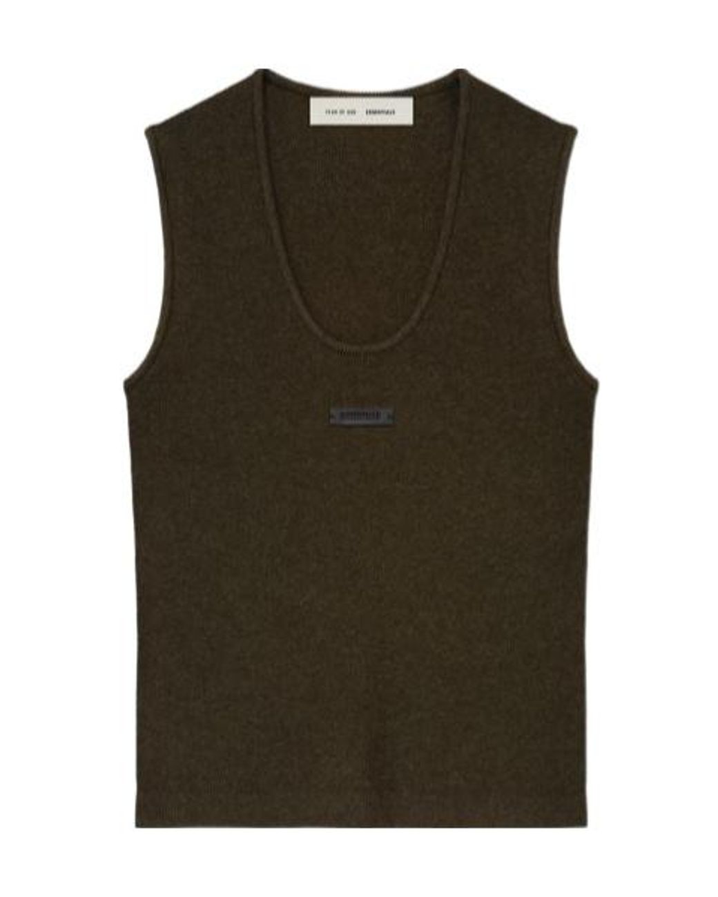 Fear Of God Green Logo Patch Ribbed Tank