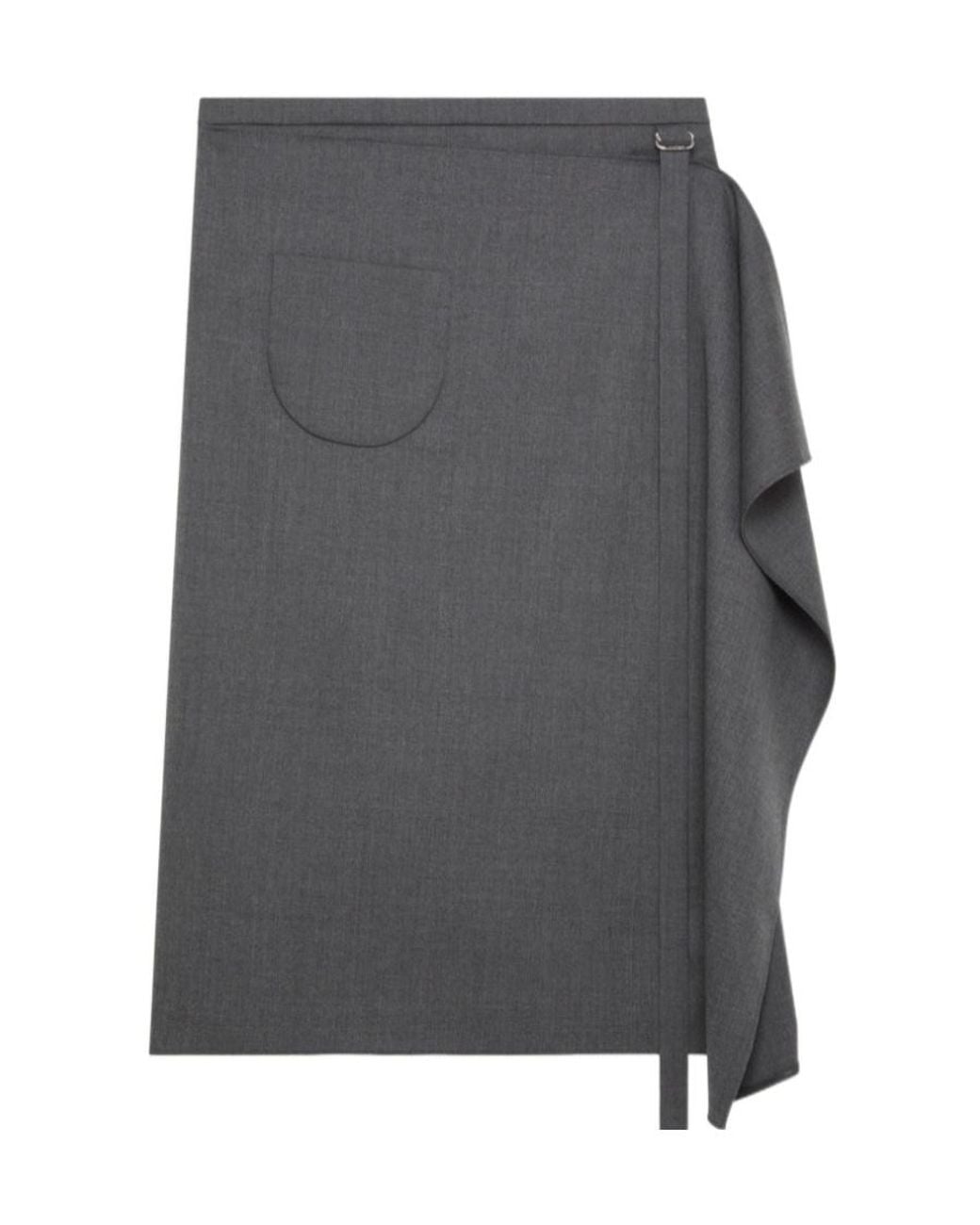 Courreges Gray Wool Blend Skirt