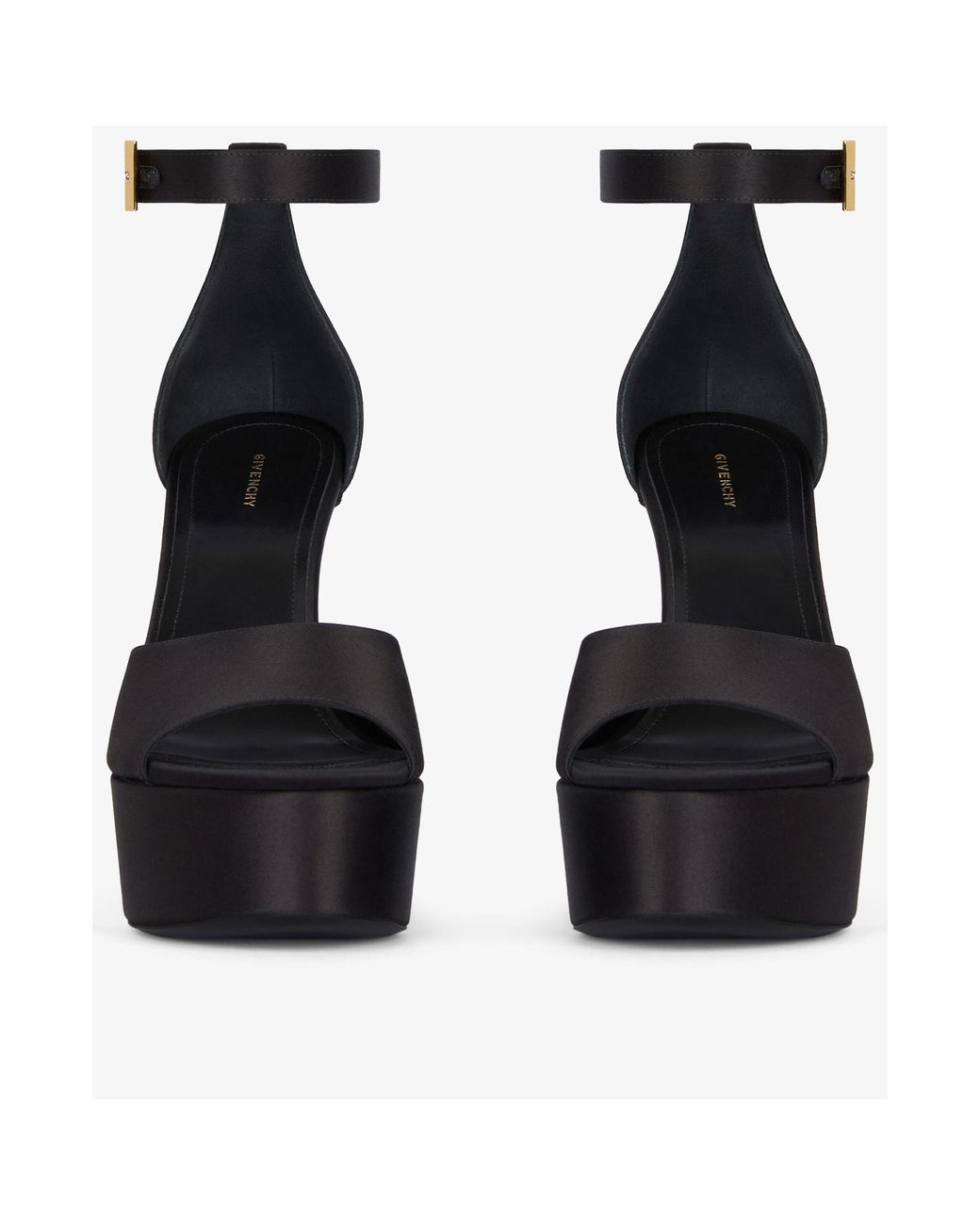 Givenchy Black 4G Liquid Platform Sandals