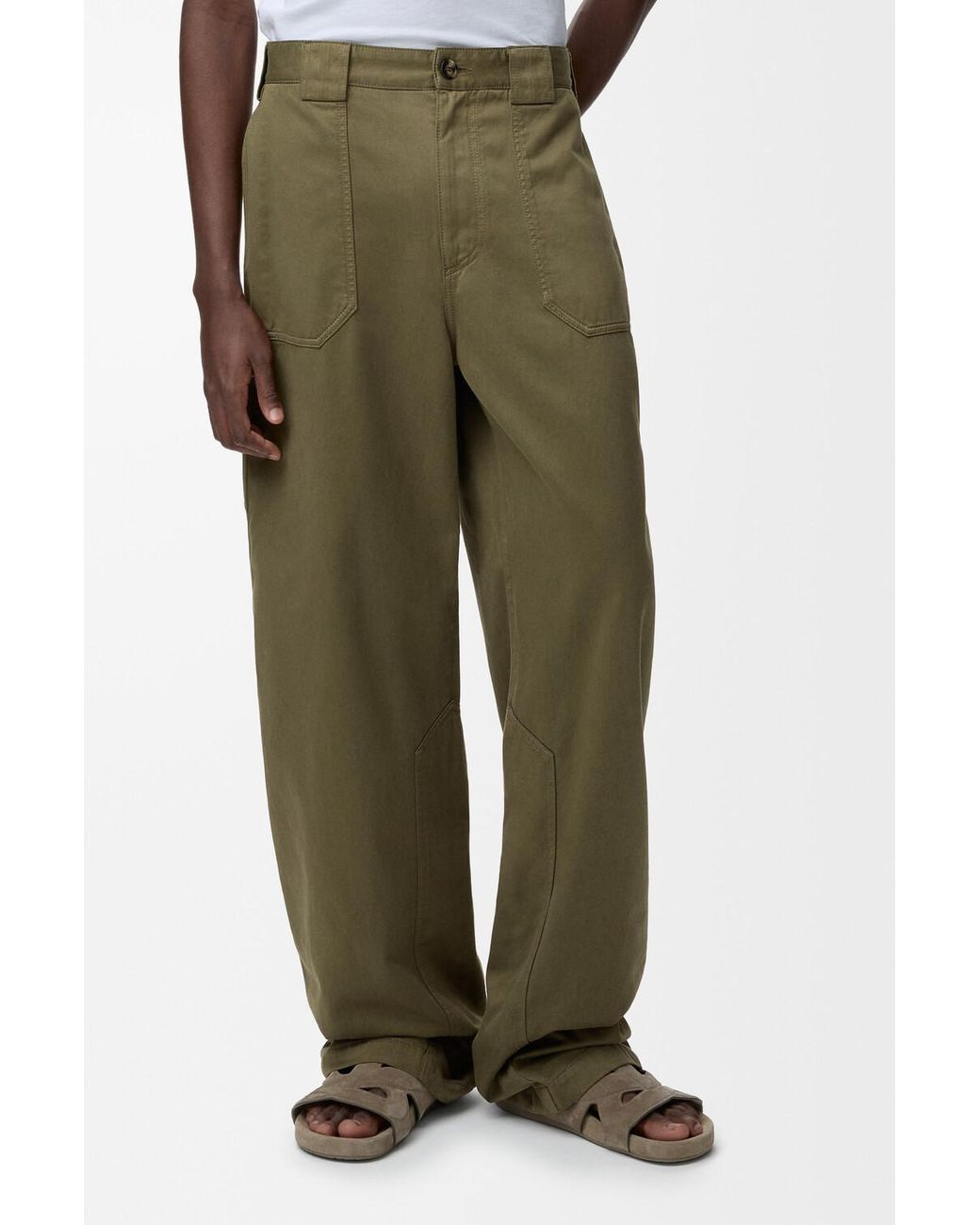 Loewe Green Belt Loop Casual Pants for men