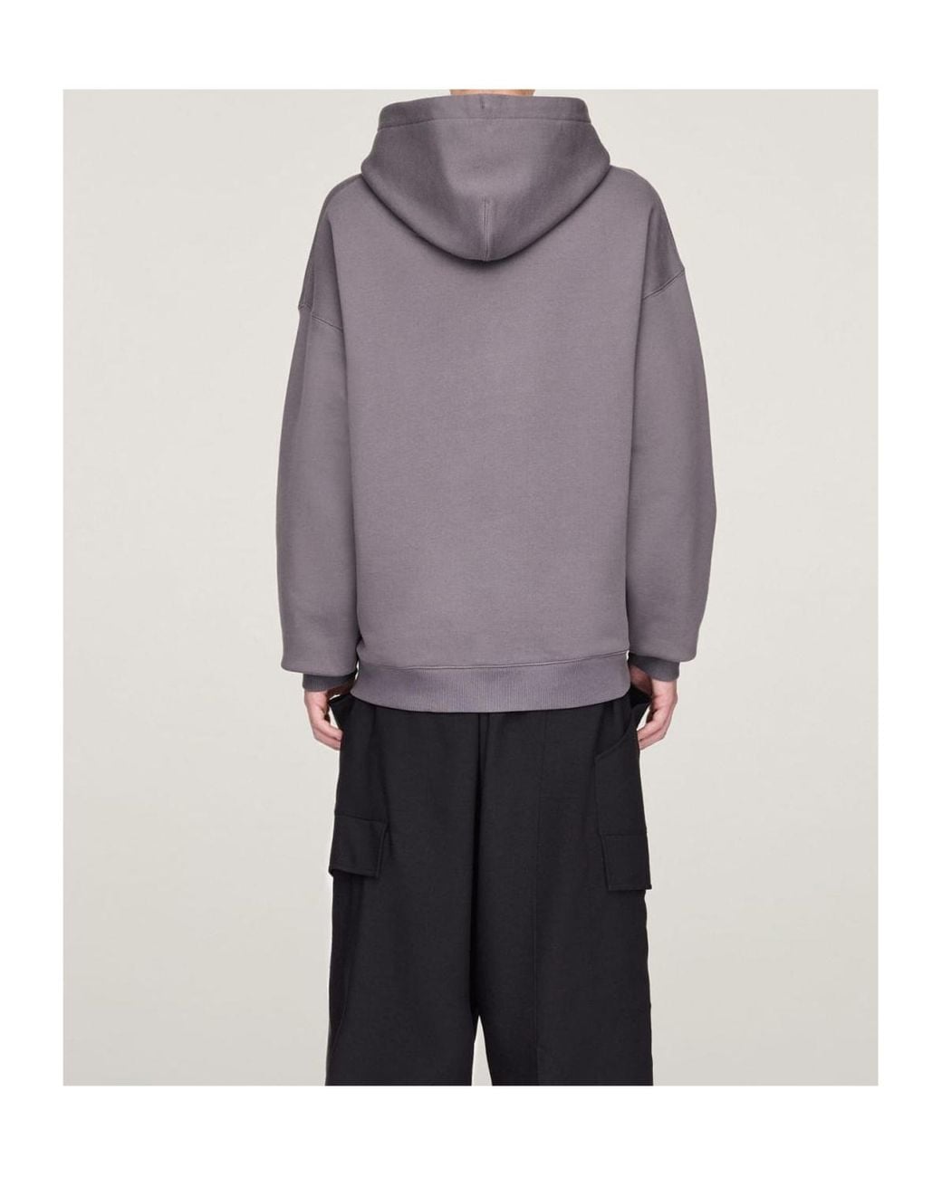 Y-3 Gray Graphic Ft Hoodie for men