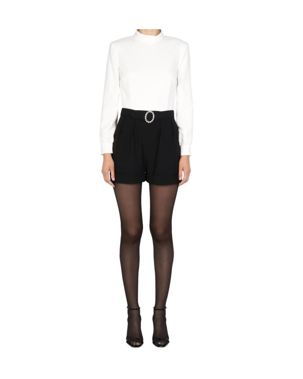 Saint Laurent White High Waist Backless Playsuit