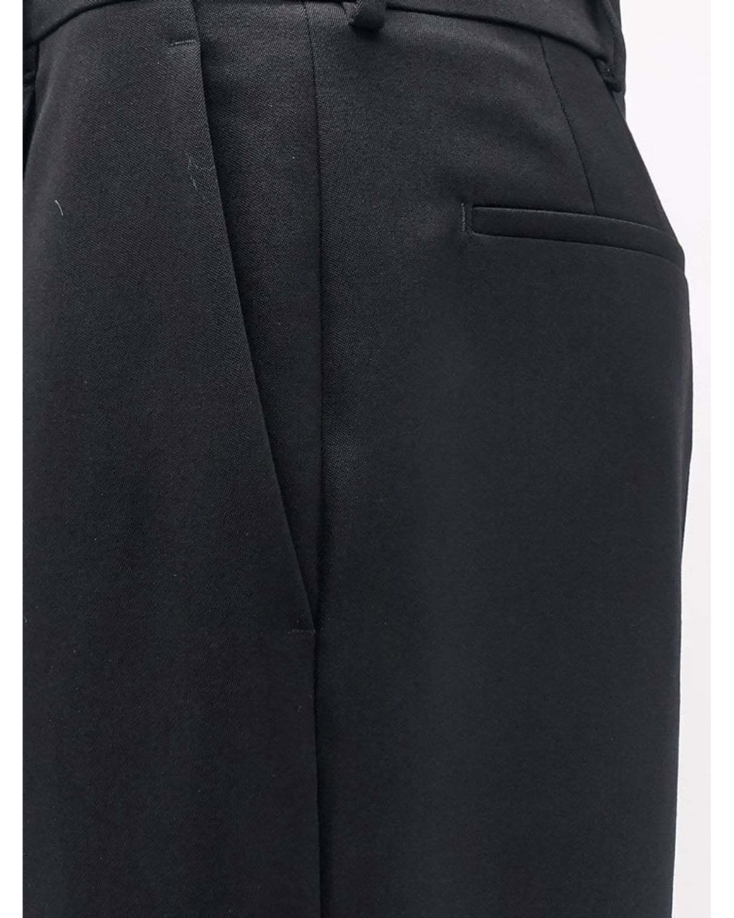 Saint Laurent Black Straight-Leg Wool Pants for men