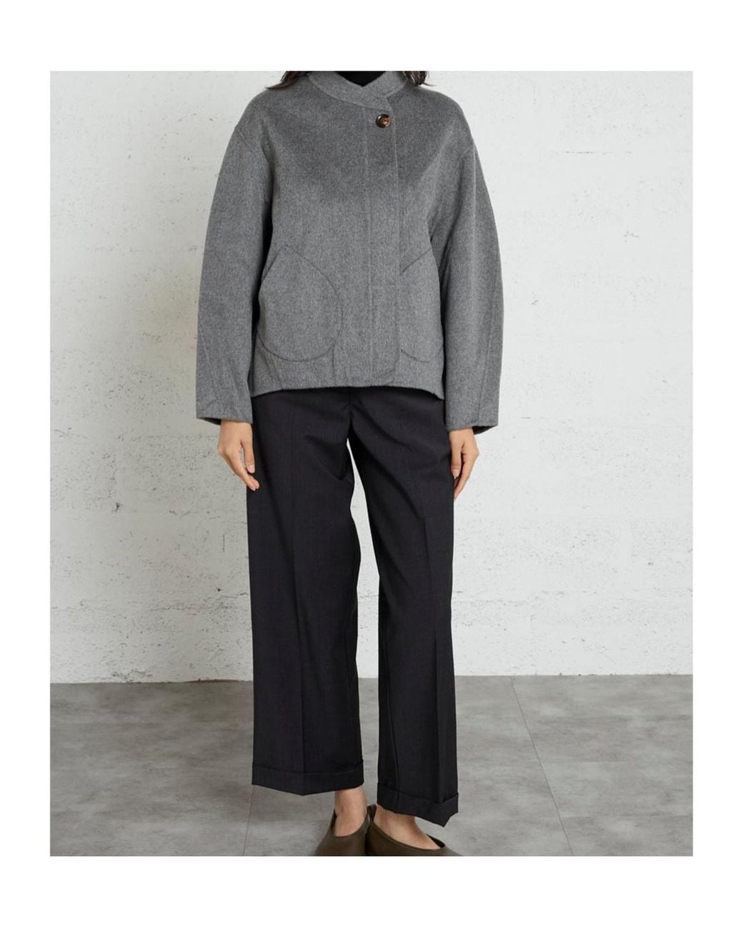 Soeur Gray Windsor Patch-Pocket Jacket