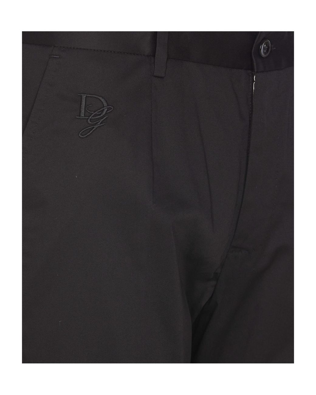 Dolce & Gabbana Black Pressed Crease Pants for men