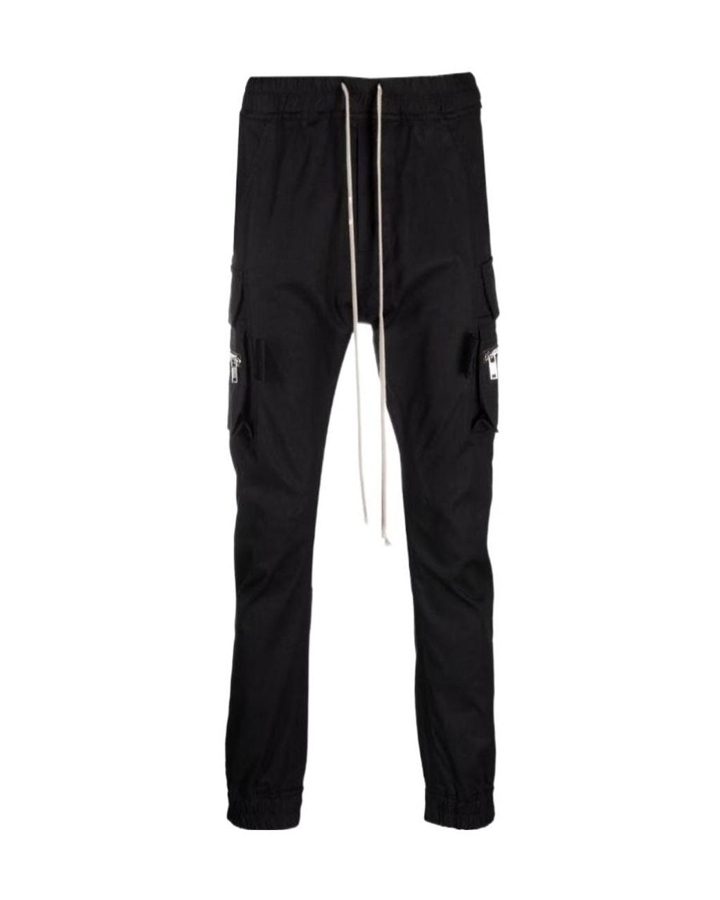 Rick Owens Black Mastodon Cargo Trousers for men