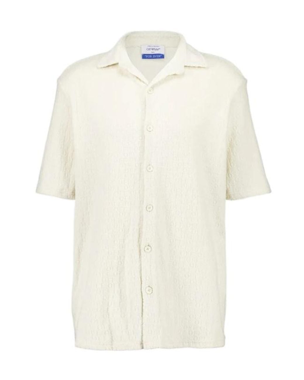 Off-White c/o Virgil Abloh White Button-Up Short-Sleeved Shirt for men