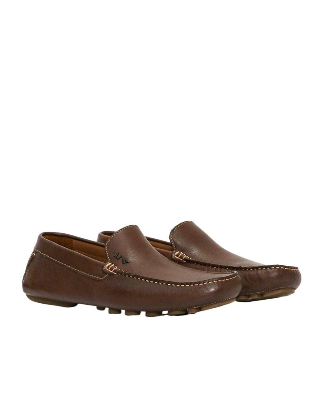 Armani Jeans Brown Flat Business Casual Shoes for men