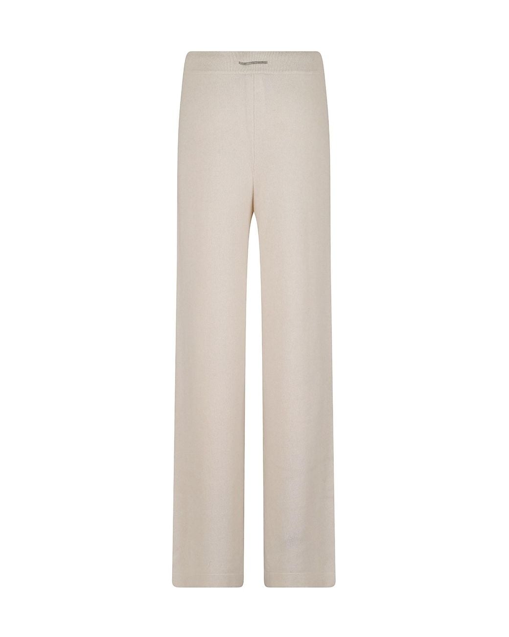 Peserico Gray Elastic Waistband Knit Casual Pants