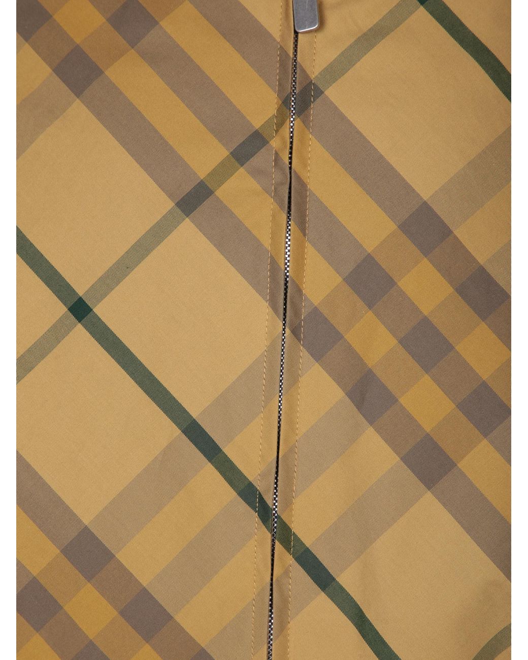 Burberry Green Check Printed Zipped Bomber Jacket for men