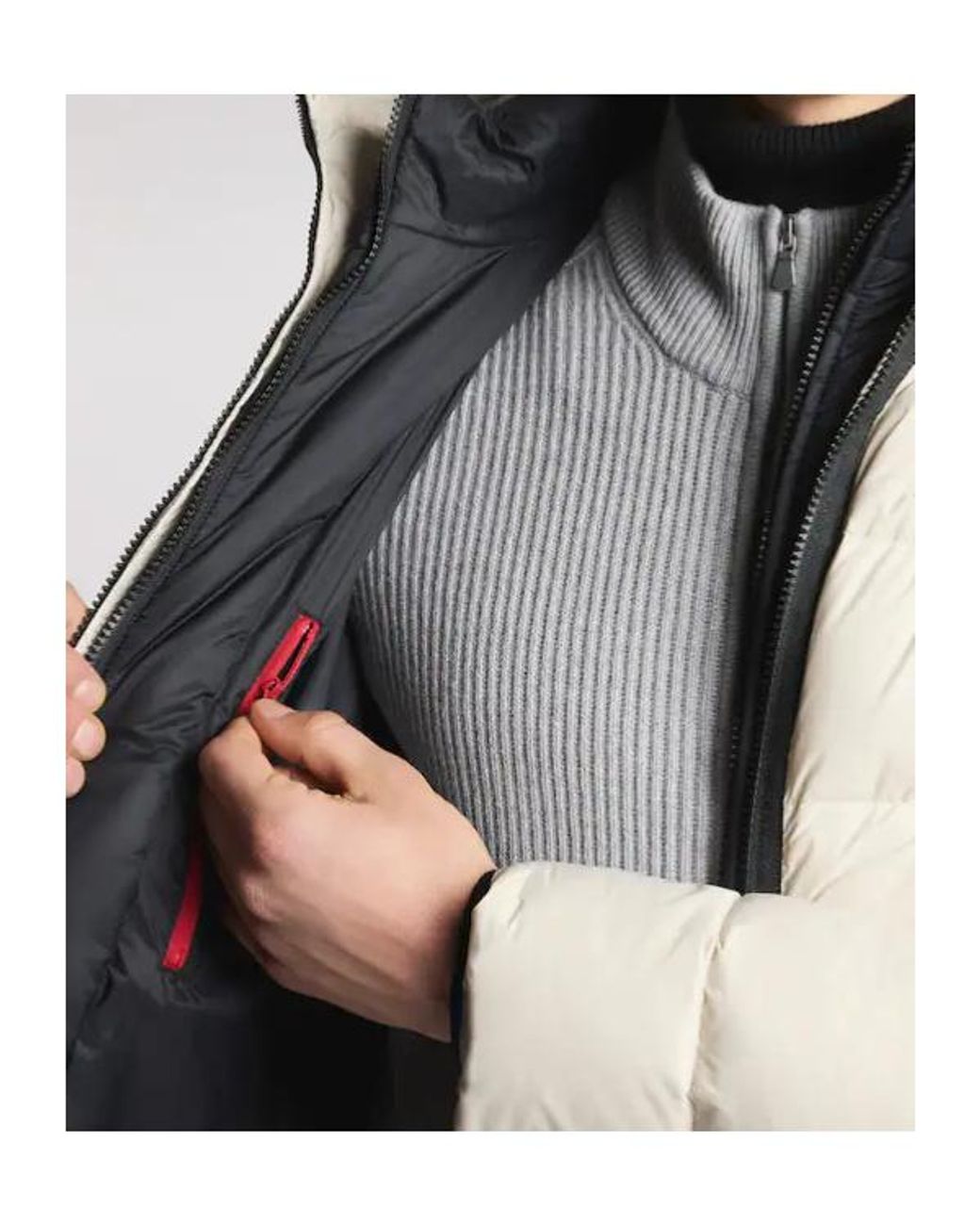 Fay Natural Quilted Down Jacket for men