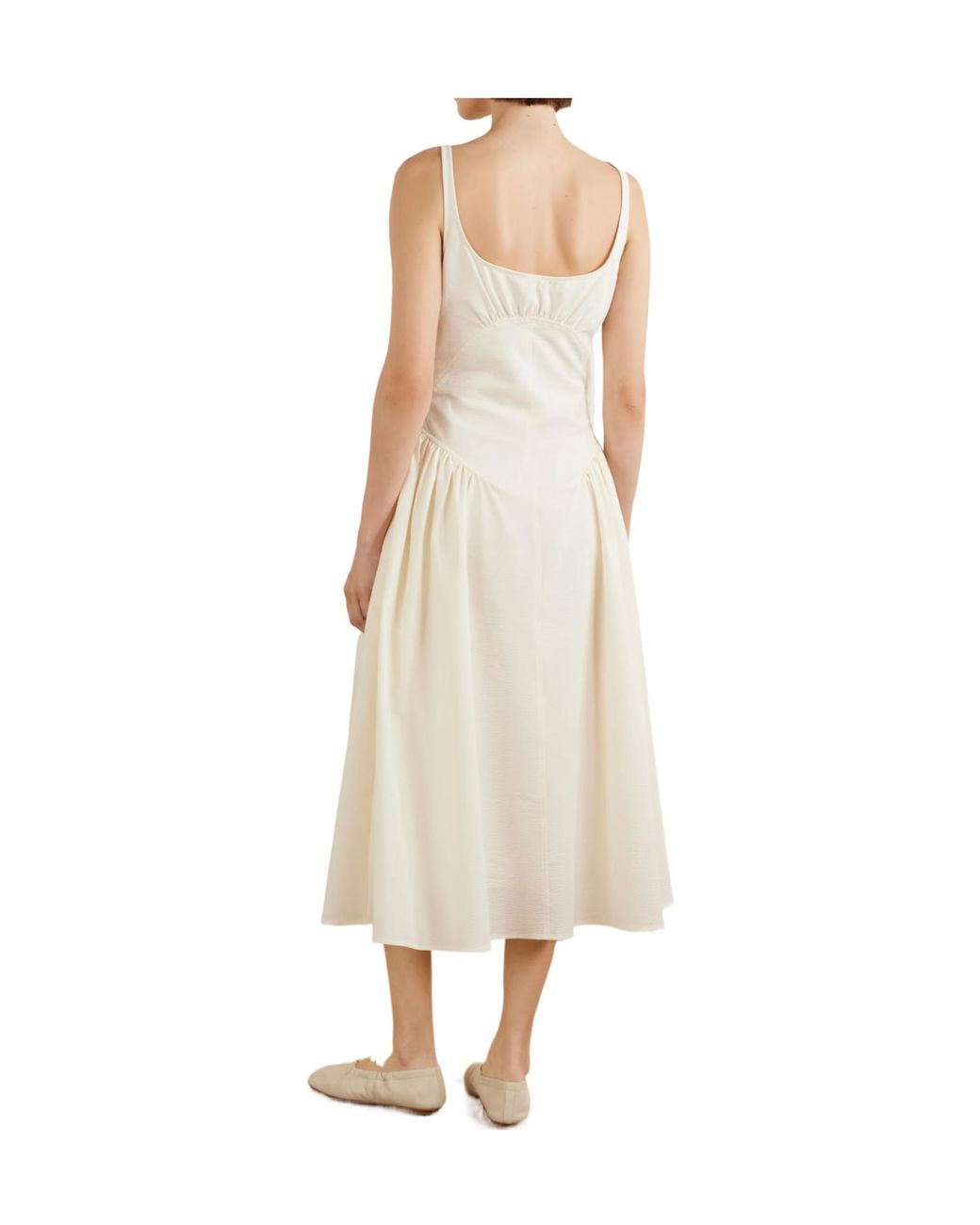 Proenza Schouler White Seersucker Midi Dress