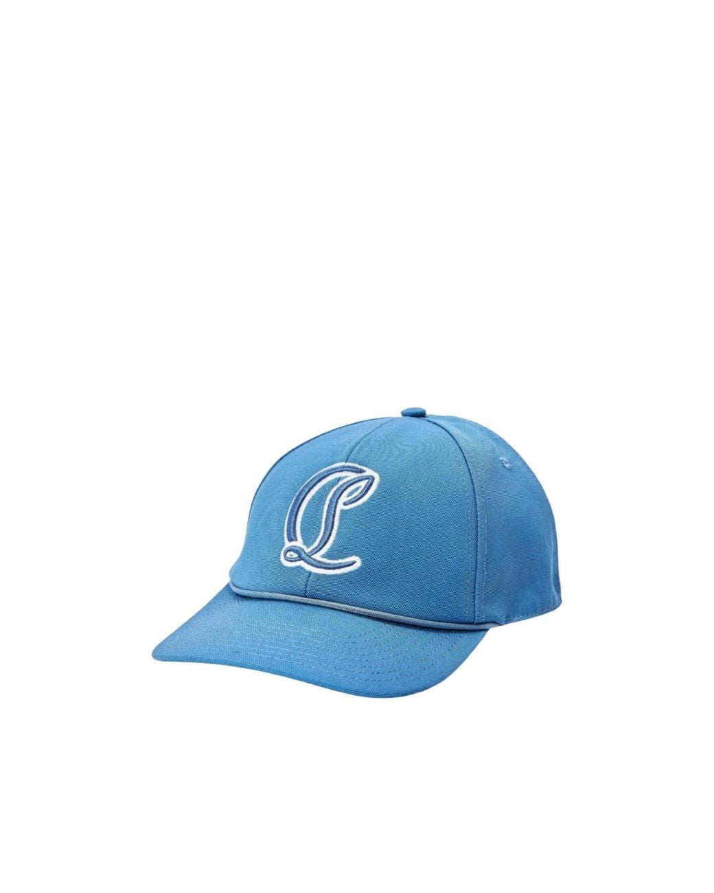 Christian Louboutin Blue Solid Color Baseball Cap for men