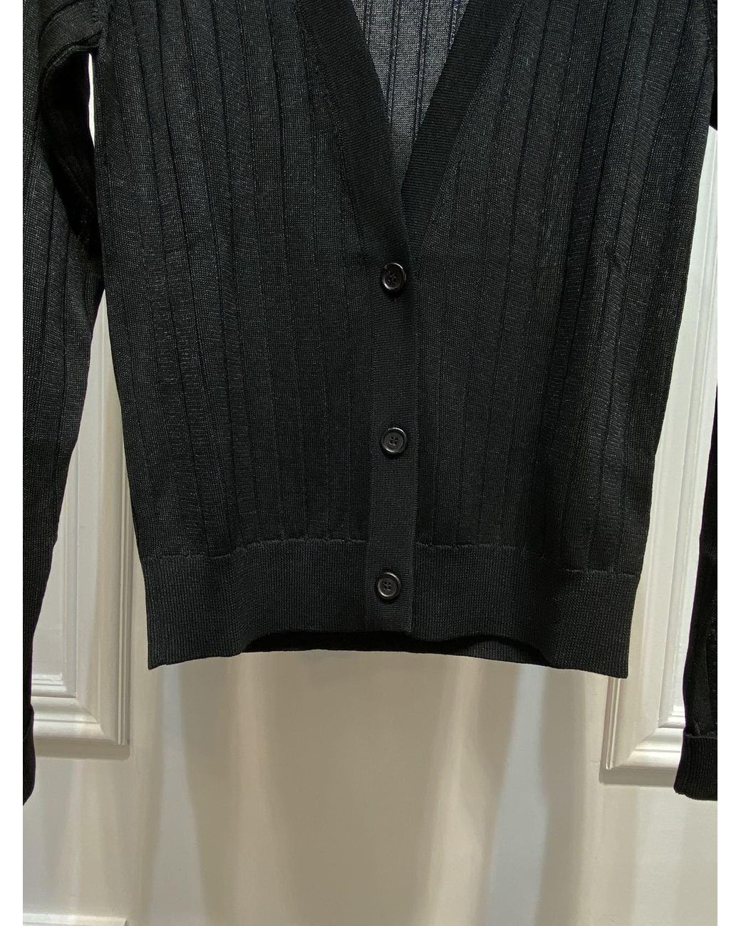 Saint Laurent Black V-Neck Knitted Cardigan