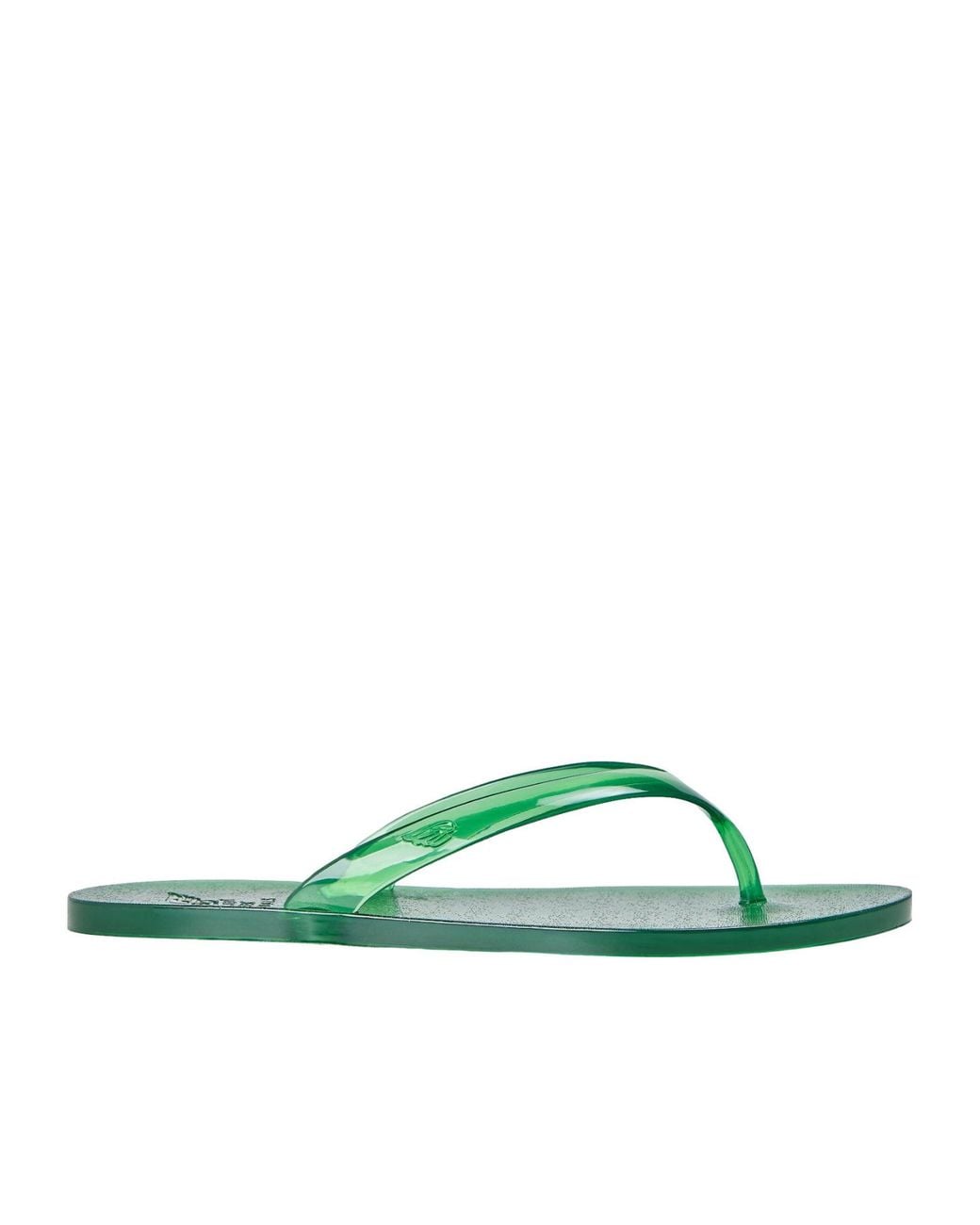 Ancient Greek Sandals Green Solid Color Flip Flops