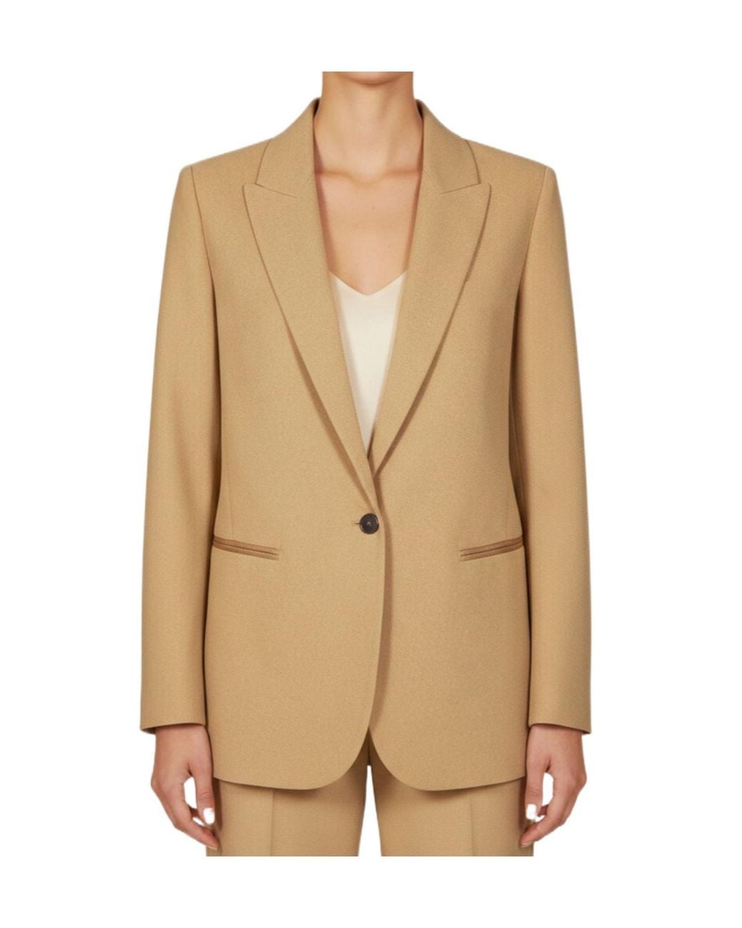 Forte_forte Natural Single-Breasted Suit Jacket