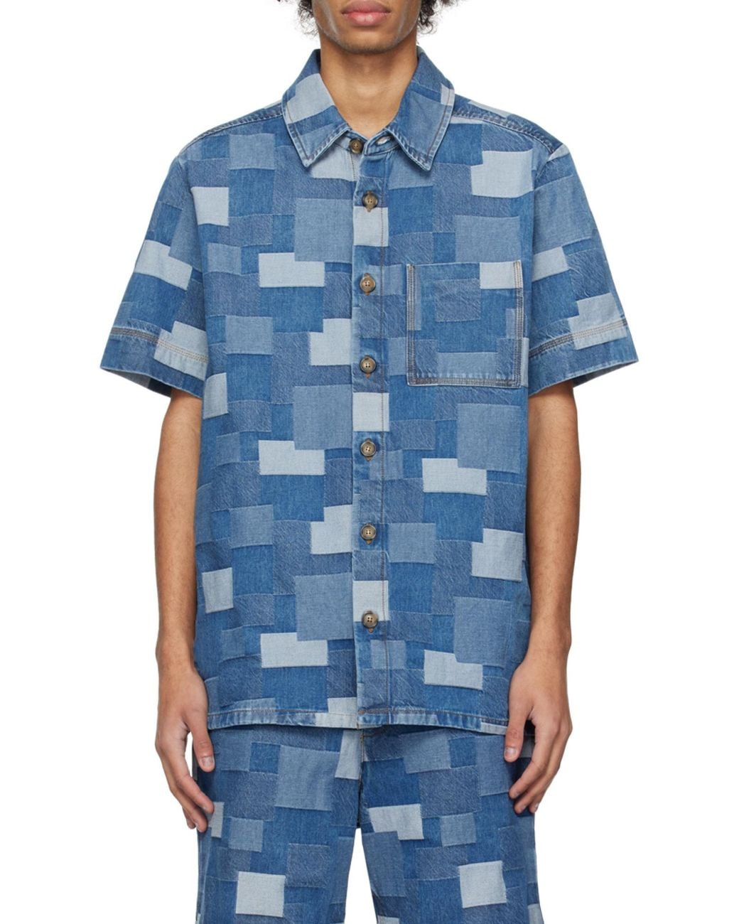 A.P.C. Blue A. P.c. Gil Short-sleeve Shirt M Indigo for men