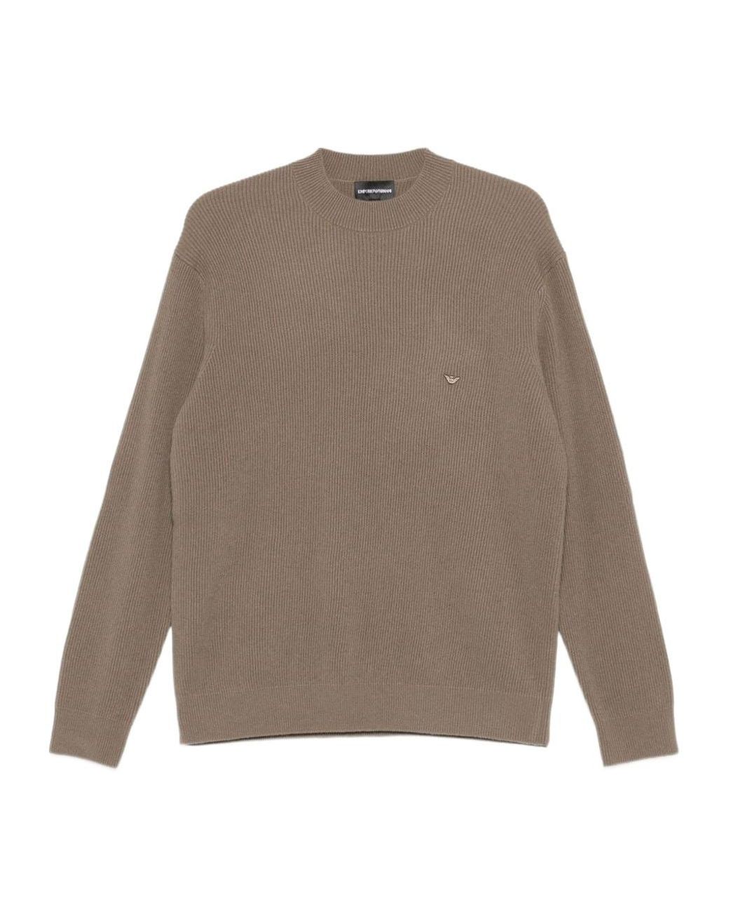 Emporio Armani Natural Ribbed Sweater for men