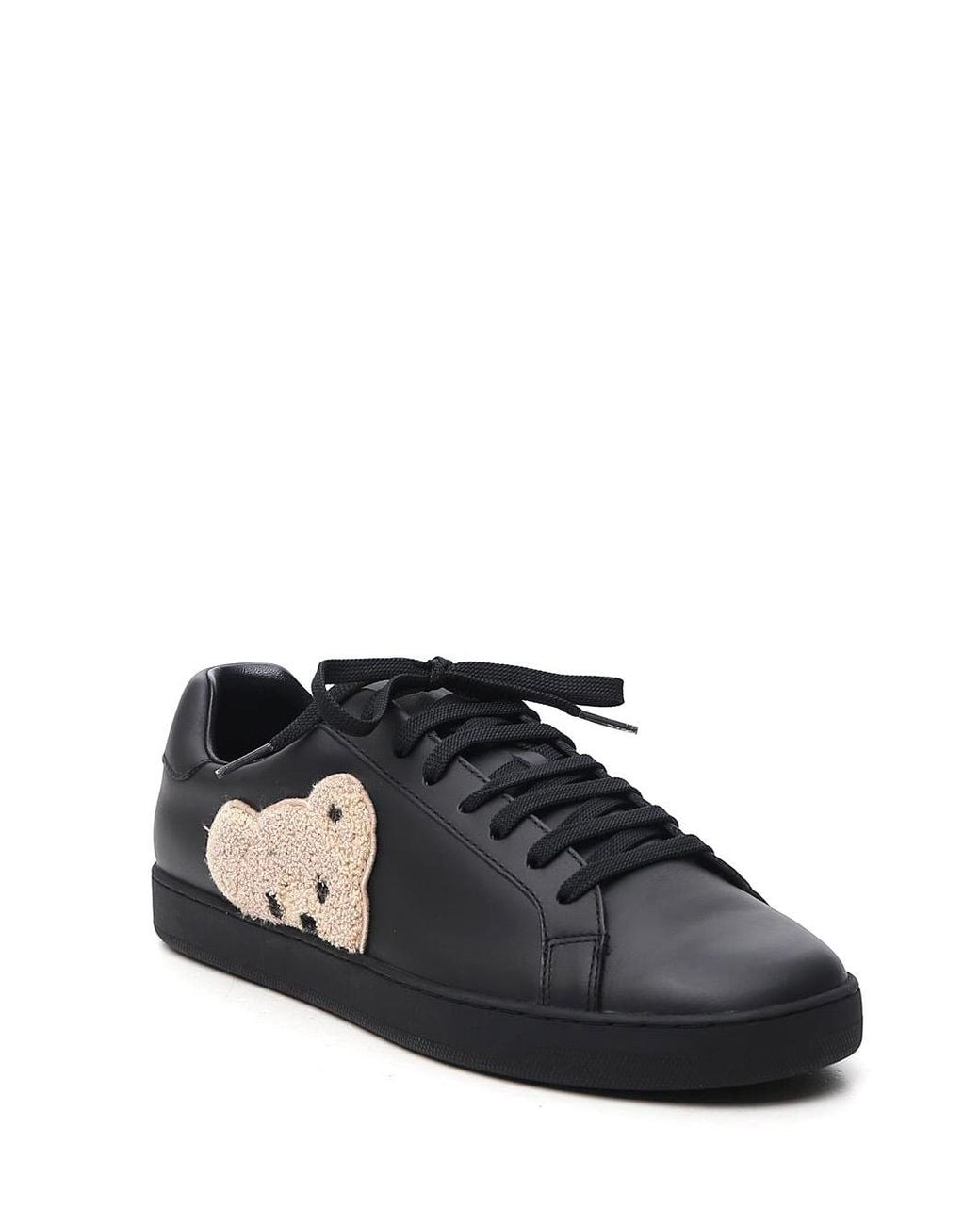 Palm Angels Black Teddy Bear Low-Top Sneakers for men