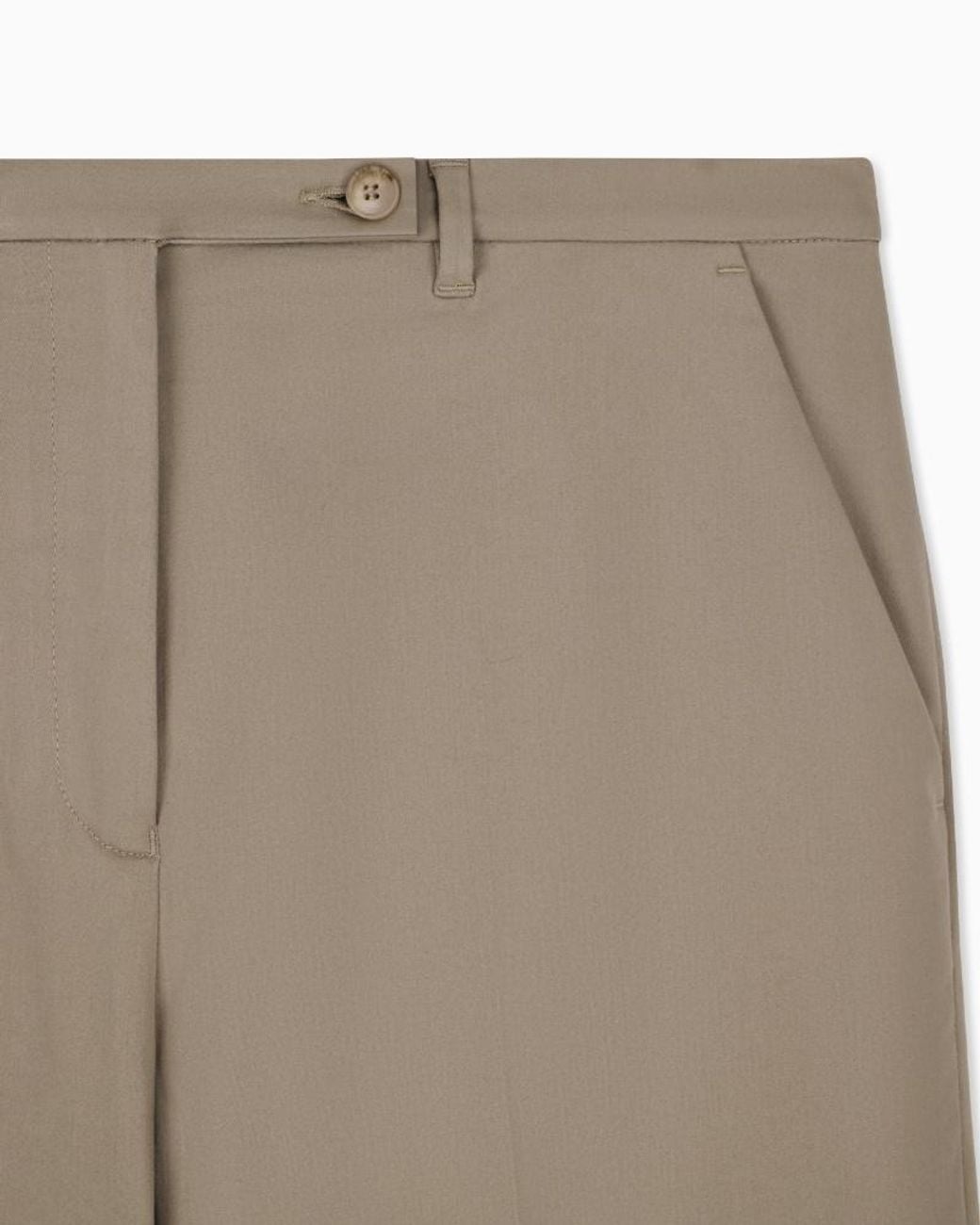 Emporio Armani Gray Flat-Front Wide-Leg Trousers