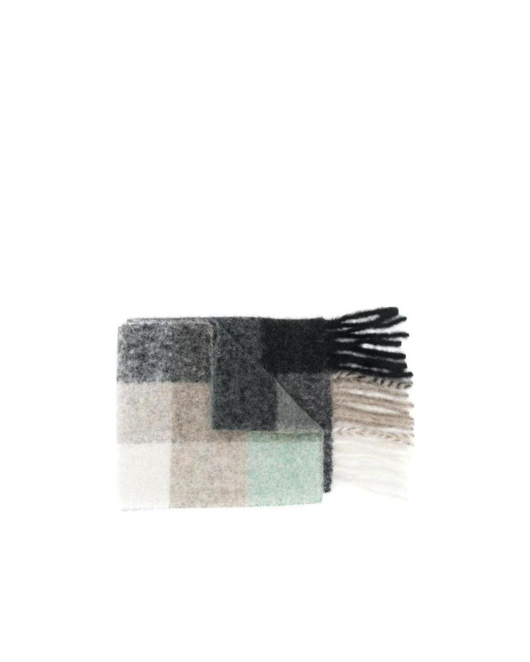 Acne Gray Logo Patch Scarf for men