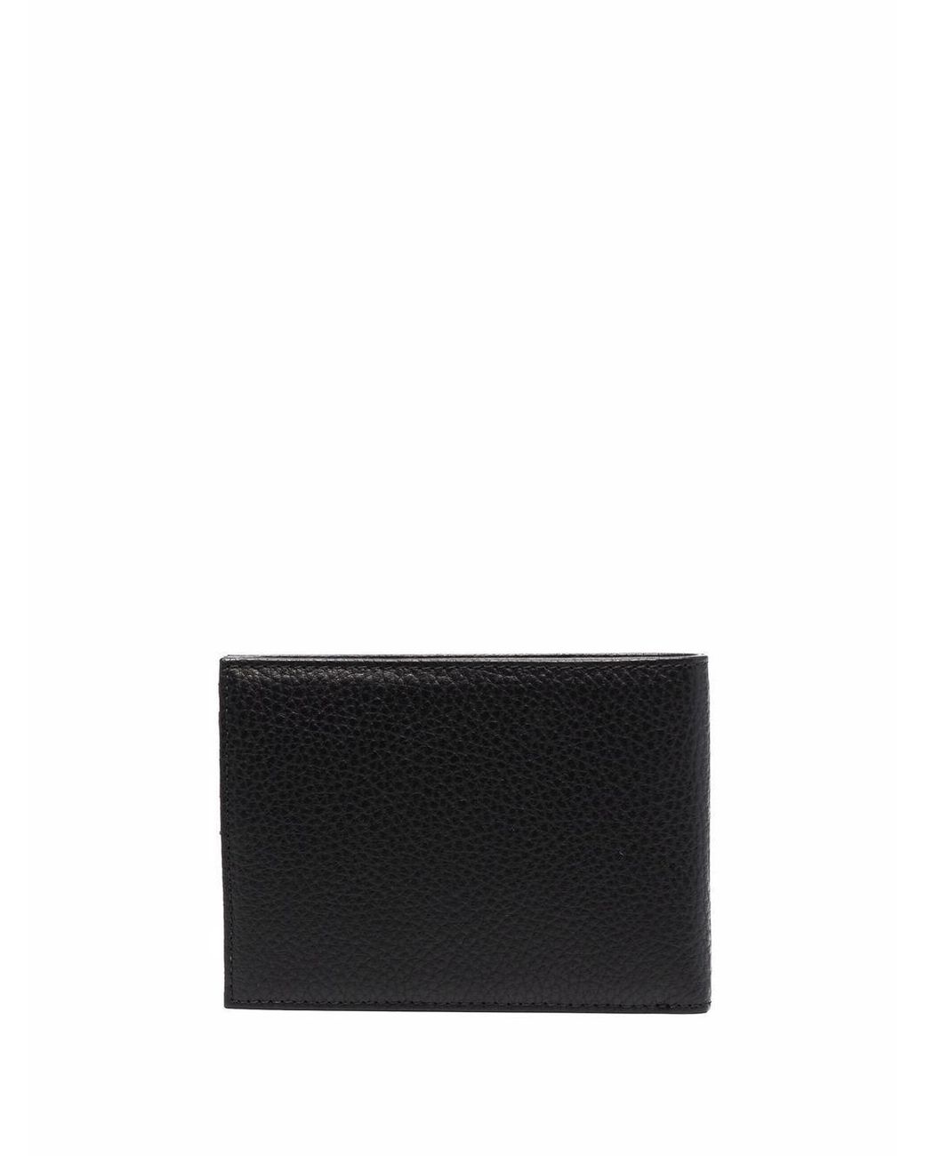 Emporio Armani Black Logo Lettering Bi-Fold Wallet for men