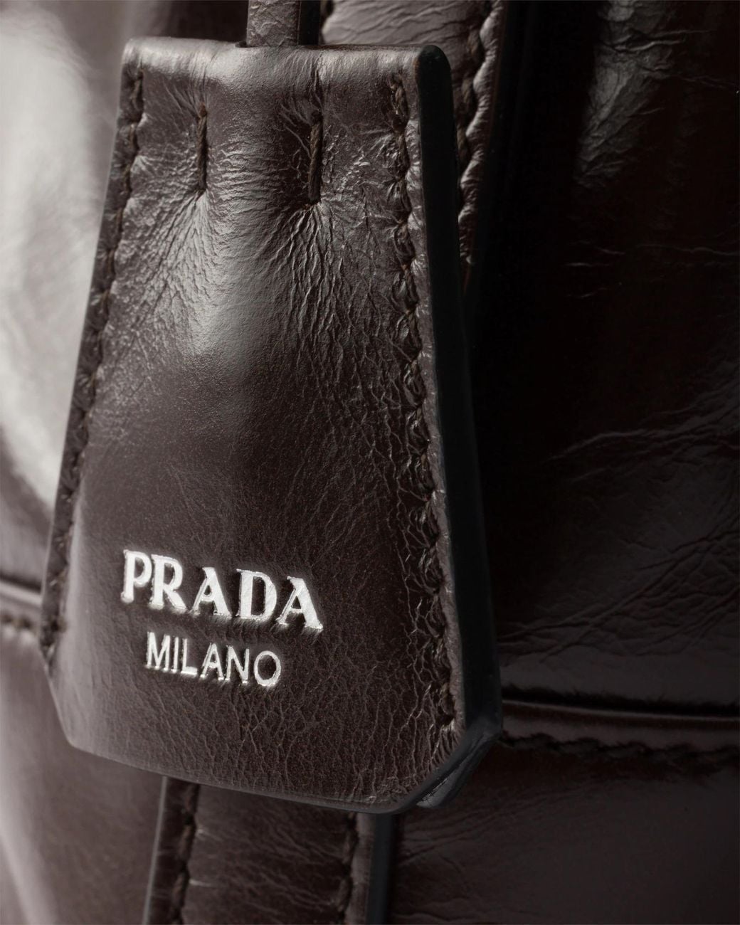 Prada Black Aimèe Large Leather Shoulder Bag